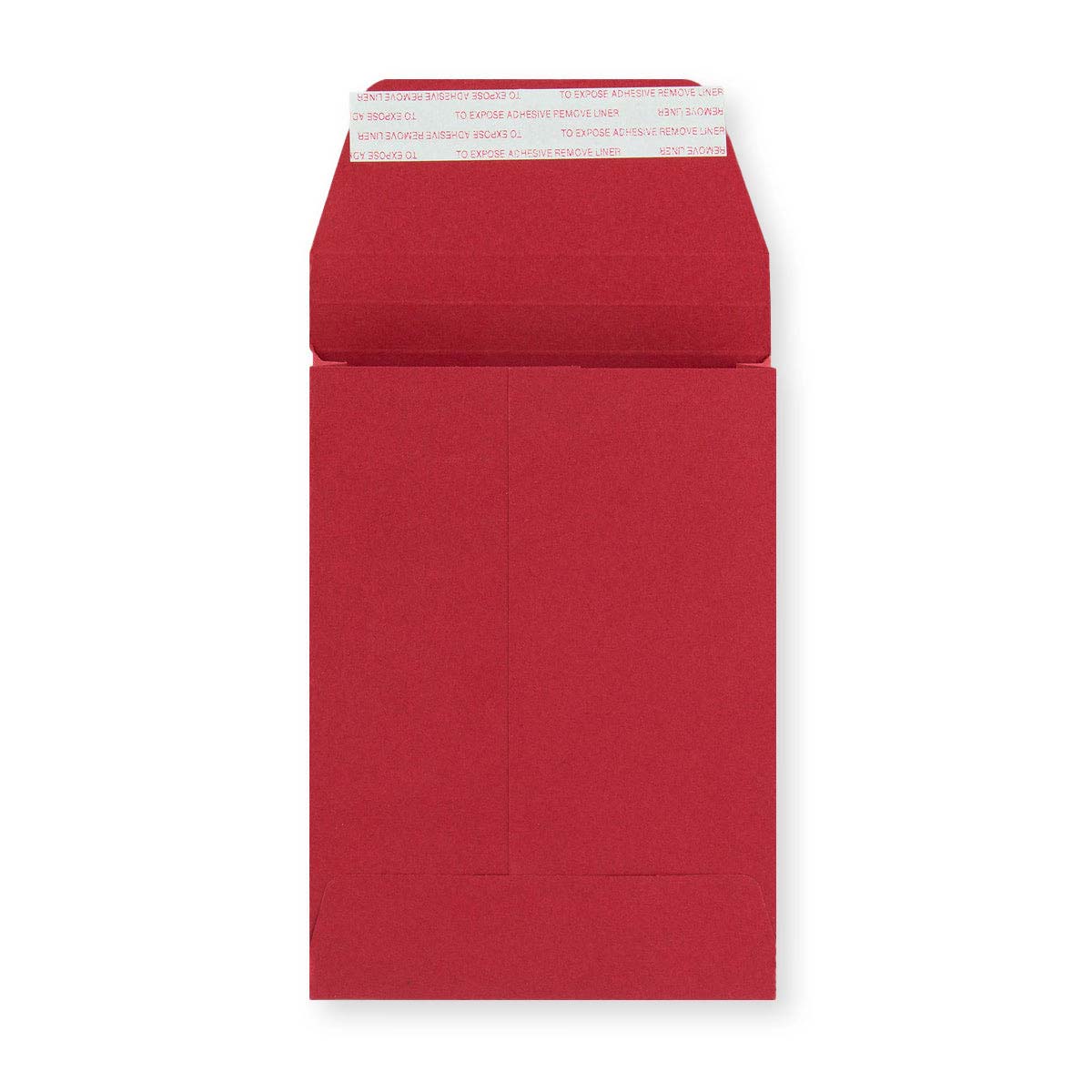 Mørkerød post-marque-konvolut med kile 162x114x25 mm (C6)