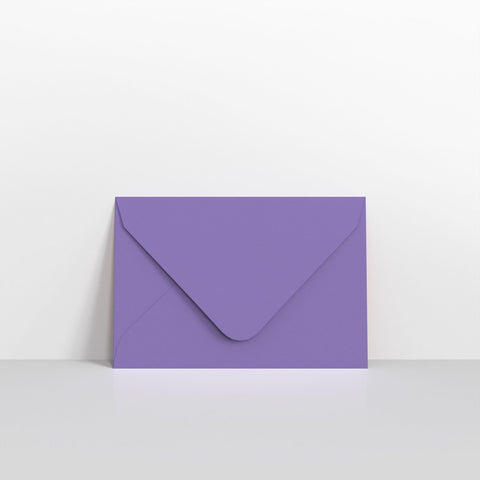 Purple Coloured Gummed V Flap Envelopes