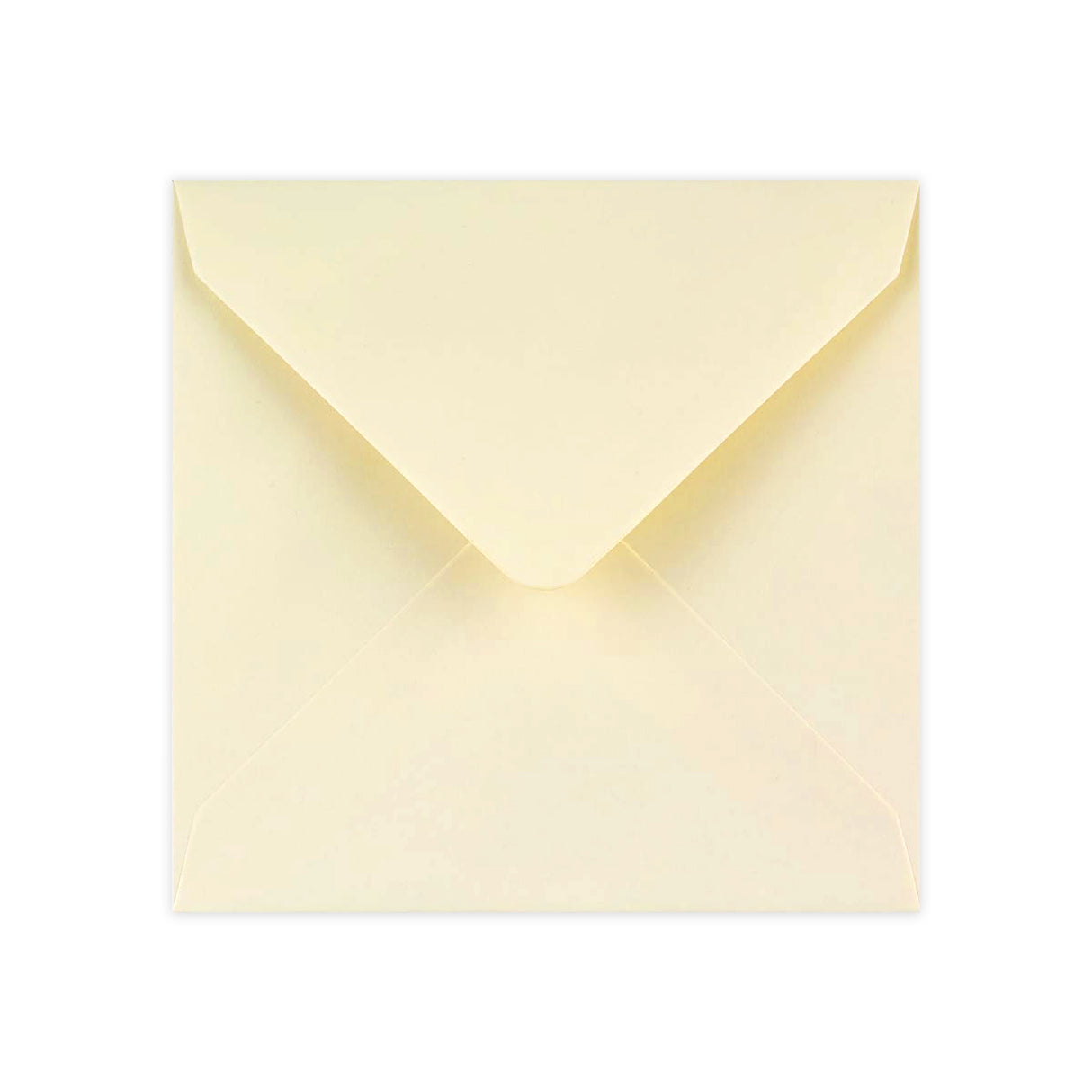 Apsveikuma karšu aploksne (130 x 130 mm) ar gumijotu V-veida atlokāmu vimpeli no ziloņkaula auduma