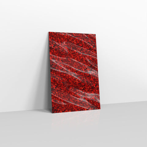 Plicuri din folie cu finisaj roșu metalizat holografic