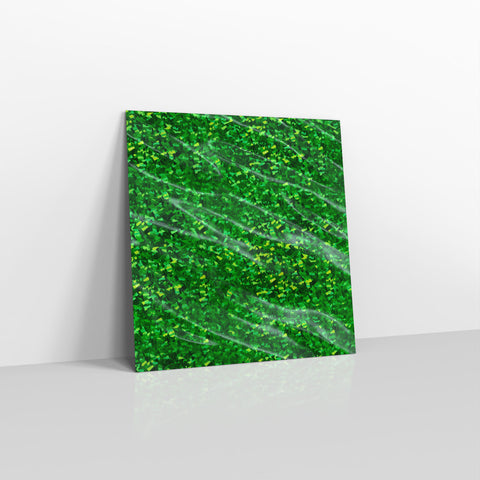 Sobres de papel metalizado verde holográfico