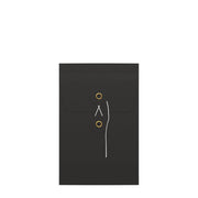String & Washer Gusset Envelopes Black 162 x 114 x 25 mm (C6)
