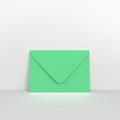 Spearmint Green Coloured Gummed Greeting Card V Flap Envelopes