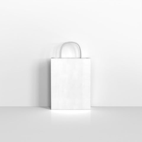 White Paper Twist Carrier Bags