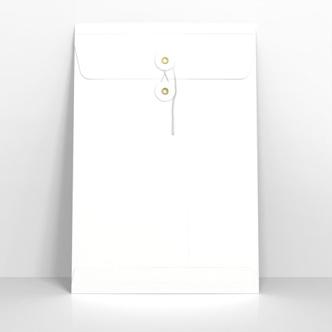White String & Washer Gusset Envelopes