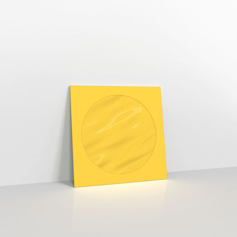 Sobres transparentes de color amarillo oscuro